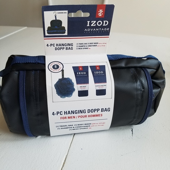 Poshmark NWT Izod 4 pc hanging Dopp Bag - Picture 1 of 7